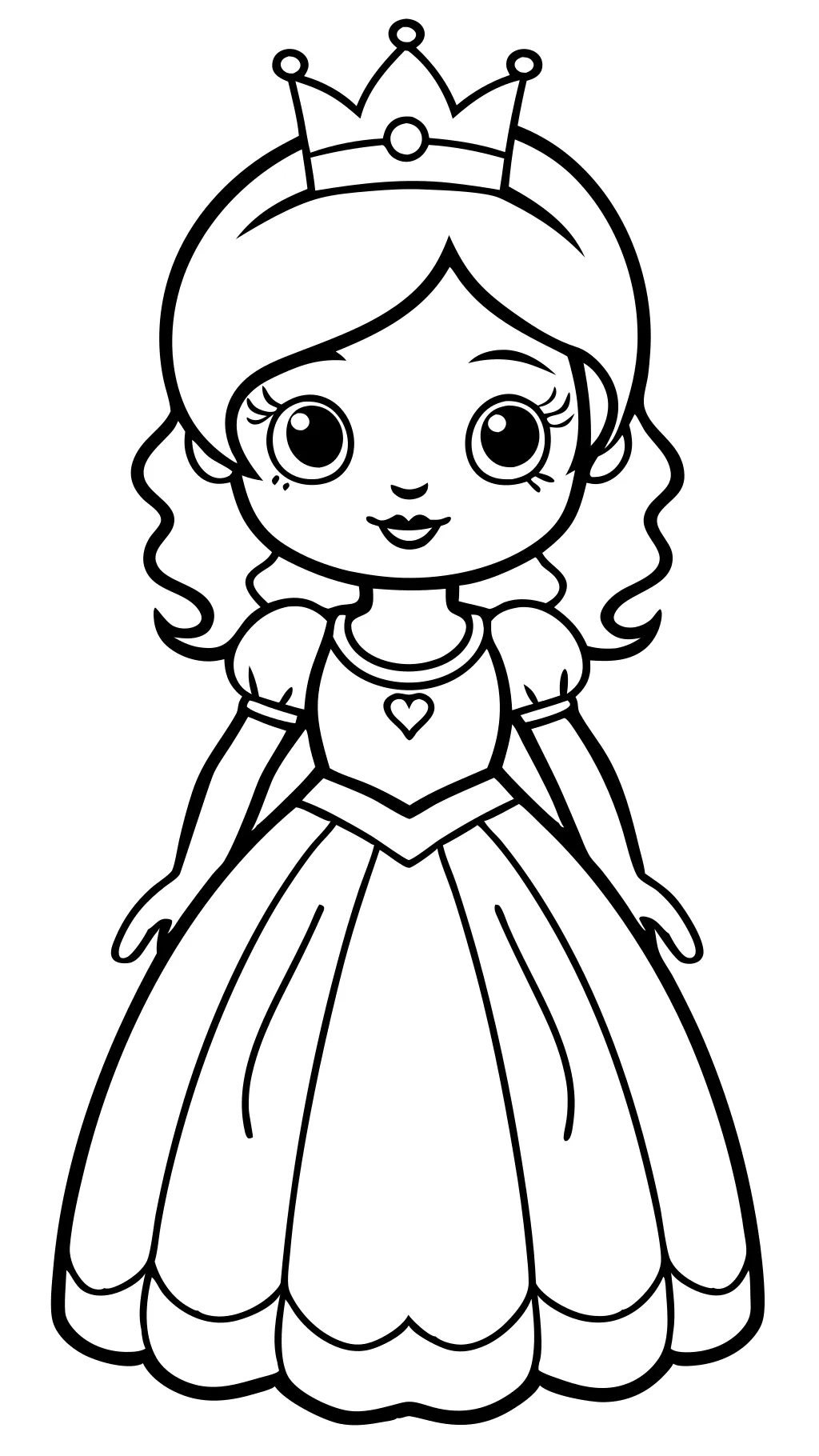 easy princess coloring pages